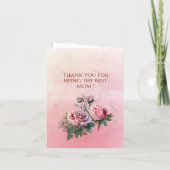 Handgeschilderde rozen Moederdag Feestdagen Kaart (Achterkant)