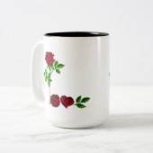 Handgeschilderde Rozen Mok – Romantische Floral Co (Voorkant links)