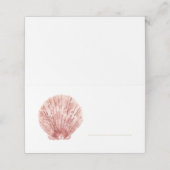 Handgeschilderde Scallop Zee Shell Plaatskaartje (Buitenkant ongevouwen)