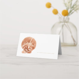 Handgeschilderde Scallop Zee Shell Place Card Plaatskaartje