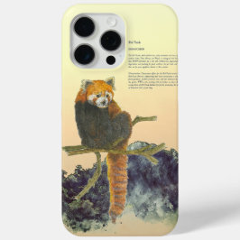 Handgeschilderde Schattigee rode panda iPhone 15 Pro Max Hoesje