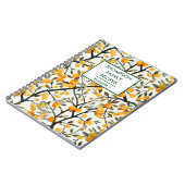 Handgeschilderde sinaasappels boom gepersonaliseer notitieboek (Linkerzijde)