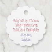 Handgeschilderde sneeuwman PERSONALISEREN Ronde Bedankjes Labels (Achterkant)