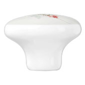 Handgeschilderde Stijl Wilde Rozen Keramische Knop (Zijkant)