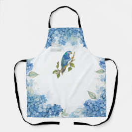 Handgeschilderde Ultramarine Loriket Schort