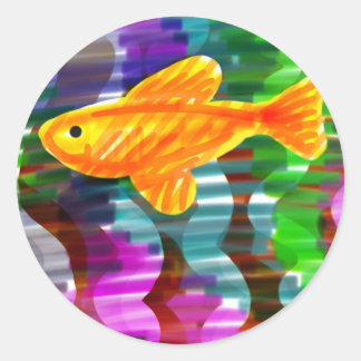 Handgeschilderde vis Sticker