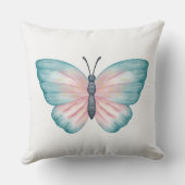 Handgeschilderde vlinderprint kussen (Achterkant)
