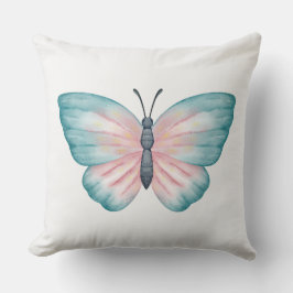 Handgeschilderde vlinderprint kussen