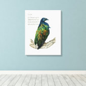 Handgeschilderde Vogelprint op Canvas (Insitu (Houten vloer))