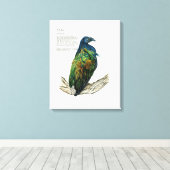 Handgeschilderde Vogelprint op Canvas Afdruk (Insitu (Houten vloer))