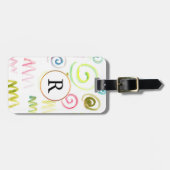 handgeschilderde waterverf bagagelabel (Voorkant horizontaal)