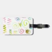 handgeschilderde waterverf bagagelabel (Achterkant horizontaal)