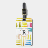 handgeschilderde waterverf bagagelabel (Voorkant verticaal)