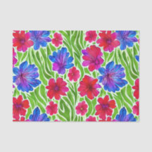 Handgeschilderde waterverf bloemetjes kleurrijk ro