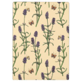 Handgeschilderde waterverf en inktpatroon met lave klembord (Achterkant)