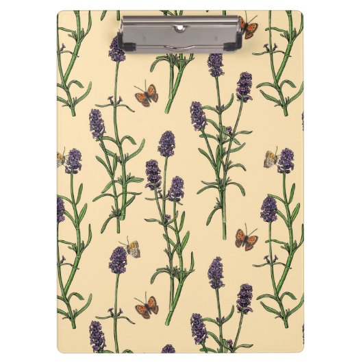 Handgeschilderde waterverf en inktpatroon met lave klembord (Voorkant)