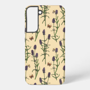 Handgeschilderde waterverf en inktpatroon met lave samsung galaxy hoesje