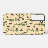 Handgeschilderde waterverf en inktpatroon met lave samsung galaxy hoesje (Achterkant horizontaal)