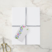 Handgeschilderde Waterverf Floral Garland Gift Lab Cadeaulabel (Met Touw)