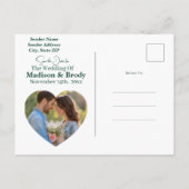 Handgeschilderde Waterverf Floral SAVE THE DATE FO Aankondigingskaart (Achterkant)