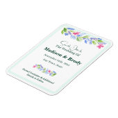 Handgeschilderde Waterverf Floral SAVE THE Date Magneet (Linkerzijde)