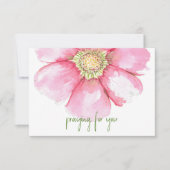 Handgeschilderde Waterverf Flower | Bidden voor jo Bedankkaart (Voorkant)