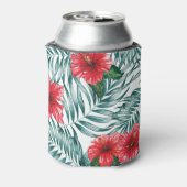 Handgeschilderde Waterverf Gumamela Koelbox Blikjeskoeler (Blikje Achterkant)