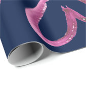 Handgeschilderde Waterverf Hearts Gift Wrap Cadeaupapier (Rol Hoek)