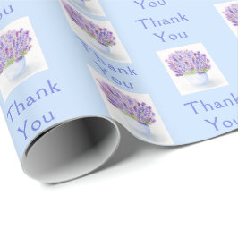 Handgeschilderde Waterverf Kleine Lavendel BEDANKT Cadeaupapier