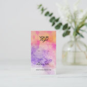 Handgeschilderde waterverf Kleurrijke Oorbel Displ Visitekaartje (Staand voorkant)