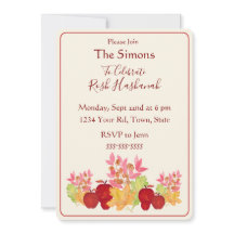 Handgeschilderde Waterverf laat appels Rosh Hashan