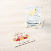 Handgeschilderde Waterverf laat appels Rosh Hashan Kartonnen Onderzetters (Insitu)