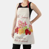 Handgeschilderde Waterverf laat appels Rosh Hashan Schort (Insitu)