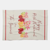 Handgeschilderde Waterverf laat appels Rosh Hashan Theedoek (Horizontaal)