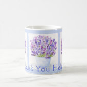 Handgeschilderde Waterverf Lavendel BEDANKT Naam B Koffiemok (Center)