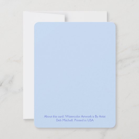 Handgeschilderde Waterverf Lavendel Bloemen BEDANK Notitiekaartje (Achterkant)