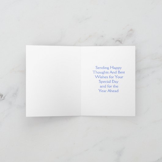 Handgeschilderde Waterverf Lavendel Bloemen VERJAA Notitiekaartje (Binnen)