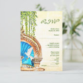 Handgeschilderde Waterverf Mexicaanse bruiloft RSV Bedankkaart (Staand voorkant)