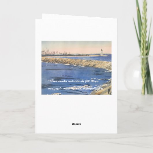 Handgeschilderde Waterverf Nautische Verjaardag Ka Kaart (Achterkant)