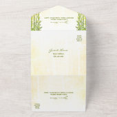 Handgeschilderde Waterverf Old Mexico bruiloft All In One Uitnodiging (Buitenkant)