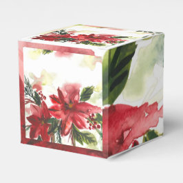 Handgeschilderde waterverf Poinsettia's Bedankdoosjes