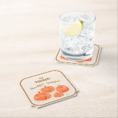 Handgeschilderde Waterverf pompoenen Dankbaar Dank Kartonnen Onderzetters (Insitu)