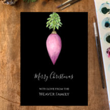 Handgeschilderde Waterverf roze kerstbal