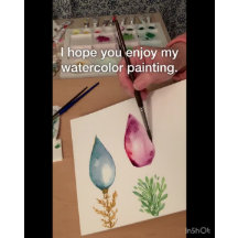 Handgeschilderde Waterverf roze kerstbal