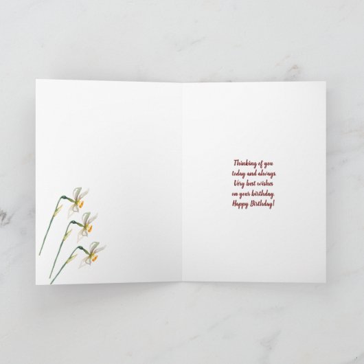 HANDGESCHILDERDE WATERVERF SPECIALE VRIEND VERJAAR KAART (Binnen)