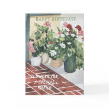 HANDGESCHILDERDE WATERVERF SPECIALE VRIEND VERJAAR