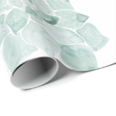 Handgeschilderde Waterverf Succulent Echeveria Gro Cadeaupapier (Rol Hoek)