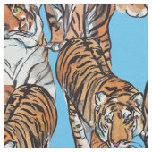 Handgeschilderde Waterverf Tigers stof (Close Up)
