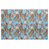 Handgeschilderde Waterverf Tigers stof (Fat Quarter)