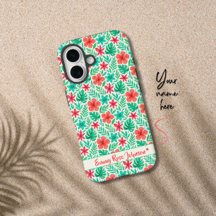 Handgeschilderde Waterverf Tropische Bloemen Zomer iPhone 16 Hoesje